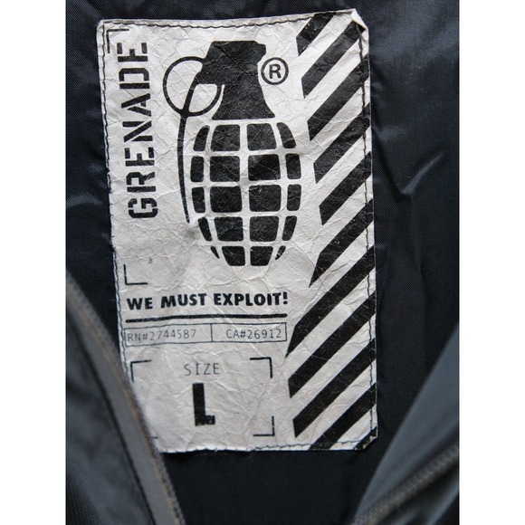 Grenade Fatigue Project Snowboard Ski Snow Hooded Jacket‎ Black Mens LARGE - Picture 4 of 12